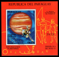 Paraguay 1973 Pioneer 10 Souvenir Sheet Unmounted Mint. - Paraguay