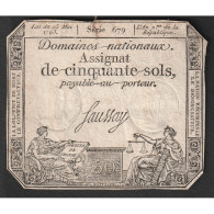 ASSIGNAT DE 50 SOLS - 23/05/1793 - DOMAINES NATIONAUX - SERIE 679 - TTB - Assignats & Mandats Territoriaux