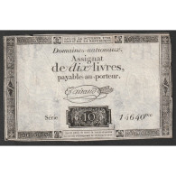 ASSIGNAT DE 10 LIVRES - 24/10/1792 - DOMAINES NATIONAUX - SERIE 14640 - Assegnati