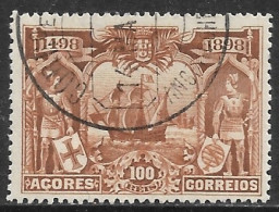 Azores – 1898 Sea Way To India 100 Réis Used Stamp - Açores