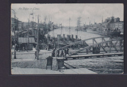 Ansichtskarte Libau Lettland Hafen Ostsee Brücke Schiffe Feldpostkarte - Letonia