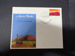 12-4-2024 (1 Z 44) Australia FDC - AYERS ROCK Postmark (now Called Uluru)  3 Covers - Sobre Primer Día (FDC)