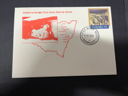 12-4-2024 (1 Z 44) Australia FDC -  Last TPO Train (2 Covers) (1985) - Premiers Jours (FDC)