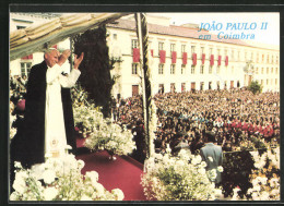AK Papst Johannes Paul II. In Coimbra  - Popes