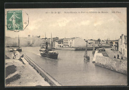 CPA Saint-Martin-Ile-de-Ré, Le Port Et L`Entrée Du Bassin  - Saint-Martin-de-Ré