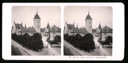 Stereo-Fotografie NPG, Berlin, Ansicht Zürich, Blick Auf Das Landes-Museum  - Stereoscopic