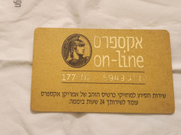 ISRAEL-Express-online-the Assistance Service For Gold Card Holders-American Express-used Card - Tarjetas De Crédito (caducidad Min 10 Años)