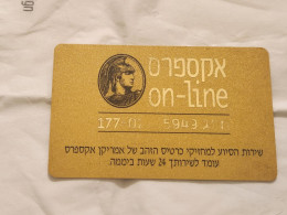 ISRAEL-Express-online-the Assistance Service For Gold Card Holders-American Express-used Card - Carte Di Credito (scadenza Min. 10 Anni)