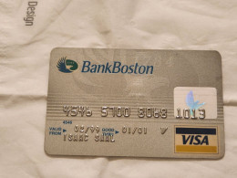 UNITED STATES-MILEAGE PLUS-BANK BOSTON CREDICT-VISA CARD-(4546-5700-8068-1013)-(ISAAC SAAL)-used Card - Credit Cards (Exp. Date Min. 10 Years)