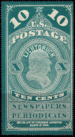 ÉTATS-UNIS / USA - 1875 German Reproduction ("LICHTDRUCK") Of Sc.PR6 10c Dark Bluish Green - Giornali & Periodici