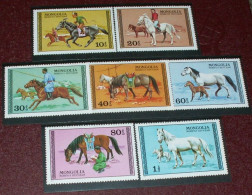 Mongolia 1977 - Mi.1056-62 - Horses - MNH - Mongolei