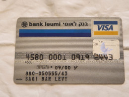 ISRAEL-VISA-BANK LEUMI-(4580-0001-0919-2443)-(09/00)-used Card - Krediet Kaarten (vervaldatum Min. 10 Jaar)
