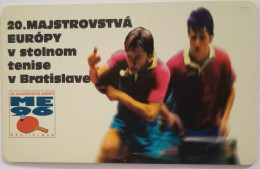 Slovakia 75 Units Chip Card - 20th European Championships ' 96 In Table Tennis - Slovaquie