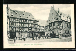 AK Halberstadt, Partie Am Fischmarkt Mit Geschäften  - Halberstadt