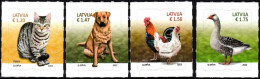 LATVIA 2022-02 FAUNA: Pets And Domestic Animals, Dog Cat Poultry, Mint - Fattoria