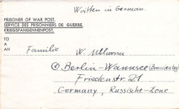 German Prisoner Of War Letter From Great Britain, POW Camp 175 Located Flaxley Green Camp, Stilecop Field, Rugeley - Militares