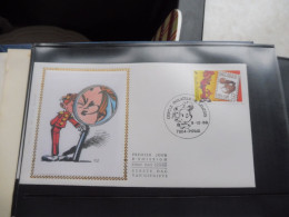 Belgique Belgie  Fdc  Soie  Fdc Z/s 2302 Oblitéré Gestempelt Pipaix Bd Spirou Robbedoes 1988 - 1981-1990