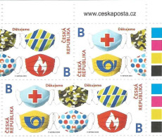 1081-2 Czech Rep. A Thank You Stamp For Firefighters And  Rescue Workers 2020 Covid-19 SARS-CoV-2 Virus Coronavirus - Krankheiten