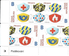 1081-2 Czech Rep. A Thank You Stamp For Firefighters And  Rescue Workers 2020 Covid-19 SARS-CoV-2 Virus Coronavirus - Enfermedades