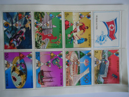 KOREA DPR USED SHEET 1978 SPORT SPACE UPU OLYMPIC GAMES FOOTBALL - Otros & Sin Clasificación