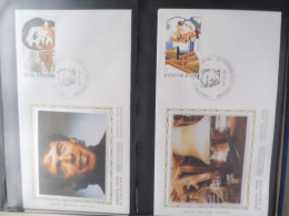 Belgique Belgie  Fdc  Soie  Fdc Z/s 2303/2305 Oblitéré Gestempelt Brussel Brel Et Autres 1988 - 1981-1990