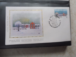 Belgique Belgie  Fdc  Soie  Fdc Z/s 2307 Oblitéré Gestempelt Strombeek Bever Noel Kerstmis Christmas 1988 - 1981-1990