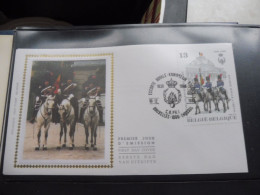 Belgique Belgie  Fdc  Soie  Fdc Z/s 2308 Oblitéré Gestempelt Bruxelles Ecole Royale Gendarmerie 1988 - 1981-1990