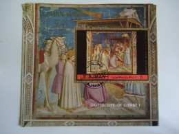 AJMAN STATE  USED SHEET PAINTING GIOTTO - Adschman