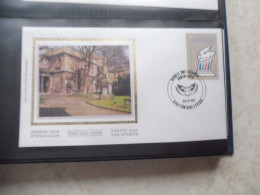 Belgique Belgie  Fdc  Soie  Fdc Z/s 2325 Oblitéré Gestempelt Fontaine L'eveque Academie Des Beaux Arts 1989 - 1981-1990