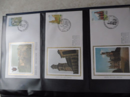 Belgique Belgie  Fdc  Soie  Fdc Z/s 2328/2331 Oblitéré Gestempelt Varié Tourisme Toerism 1989 - 1981-1990