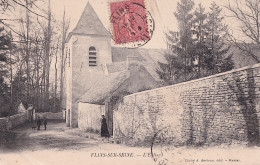 C7-78) FLINS SUR SEINE - L ' EGLISE - ANIMEE - EN 1904 - Flins Sur Seine