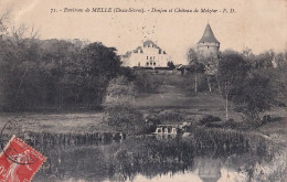 C12-79) ENVIRONS DE  MELLE - DEUX SEVRES - DONJON ET CHATEAU DE MELZEAR  - EN  1909 - Melle