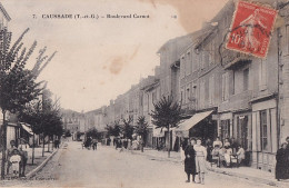 C22-82) CAUSSADE - BOULEVARD CARNOT -  ANIMEE - HABITANTS  - Caussade