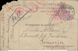 Bo7 Franchigia Militare  Prigioniero Di Guerra In Ungheria X Genzano Roma 1918 - Franchigia