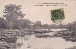 D7- AFRIQUE OCCIDENTALE - GUINEE - CORRERA - LES BARRAGES DE LA RIVIERE - EN  1908  - Guinée Française