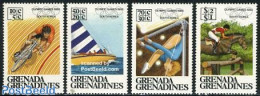 Grenada Grenadines 1986 Olympic Games 4v, Mint NH, Nature - Sport - Horses - Cycling - Gymnastics - Olympic Games - Sa.. - Radsport