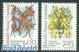 Greenland 1995 Arctic Orchids 2v, Mint NH, Nature - Flowers & Plants - Orchids - Neufs