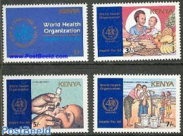 Kenia 1988 W.H.O. 4v, Mint NH, Health - Nature - Food & Drink - Health - Fruit - Water, Dams & Falls - Alimentación