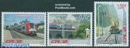 Luxemburg 2006 Electric Railways 3v, Mint NH, Transport - Railways - Art - Bridges And Tunnels - Nuevos