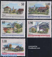 Liechtenstein 2000 Definitives, Views 5v, Mint NH, Religion - Churches, Temples, Mosques, Synagogues - Neufs