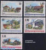 Liechtenstein 2000 Definitives, Views 5v, Mint NH, Religion - Churches, Temples, Mosques, Synagogues - Ungebraucht