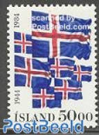 Iceland 1984 40 Years Republic 1v, Mint NH, History - Flags - Neufs