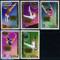 Korea, North 1983 Olympic Games 5v (overprints On Gymnastics), Mint NH, Sport - Gymnastics - Olympic Games - Gimnasia