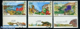 Israel 1993 Nature Reserves 3v, Mint NH, Nature - Animals (others & Mixed) - Birds - Flowers & Plants - National Parks.. - Nuovi (con Tab)