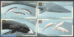 Canada 2000 Whales 4v [+], Mint NH, Nature - Sea Mammals - Ongebruikt