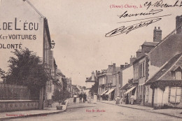 D13-89) CHARNY - YONNE - RUE SAINT MARTIN - HOTEL DE L ' ECU - EN  1905 - ( 2 SCANS ) - Charny