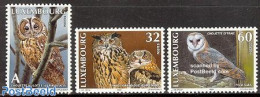 Luxemburg 1999 Owls 3v, Mint NH, Nature - Birds - Owls - Unused Stamps