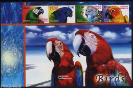 Antigua & Barbuda 2004 Parrots 4v M/s, Mint NH - Antigua Und Barbuda (1981-...)
