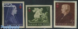 Hungary 1942 Red Cross 3v Imperforated, Mint NH, Health - Red Cross - Unused Stamps