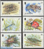 Jersey 2002 Insects 6v, Mint NH, Nature - Bees - Insects - Jersey